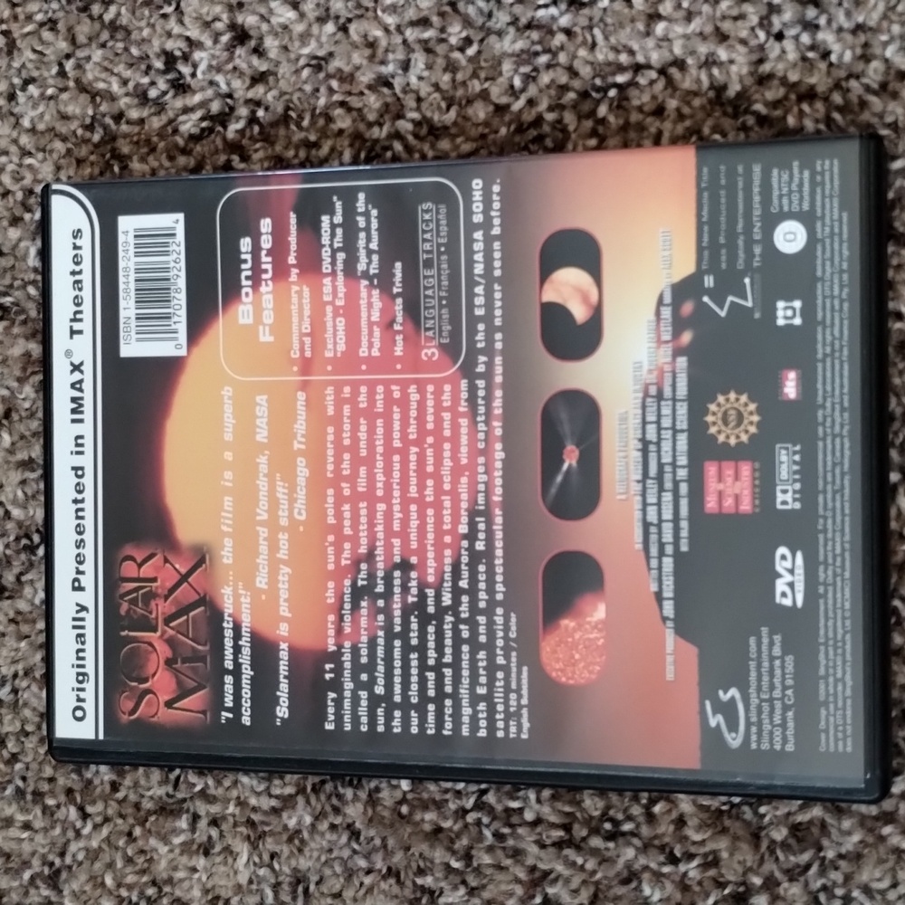 Solar Max DVD - Picture 2 of 3